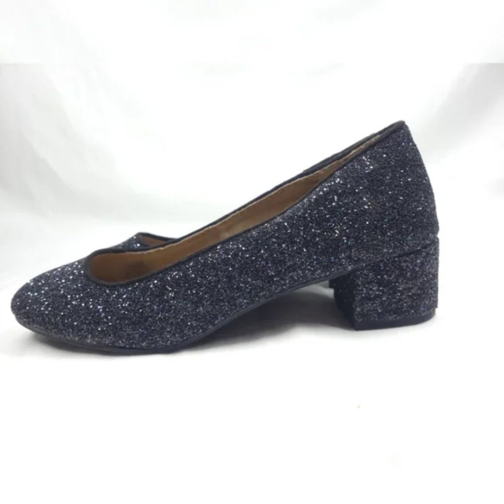 Old Navy size 7 black dressy pumps low block heel - Picture 4 of 5